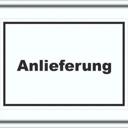 HB-Druck Anlieferung Schild mit Text Annahme waagerecht A1 (594x841mm)