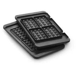 BRAUN Waffelplatten-Set für MultiGrill 9 / Pro Waffelplatten-Einsatz Schwarz