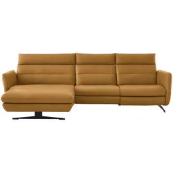 Dieter Knoll Ecksofa , Currygelb , Leder , Echtleder , Nappaleder , Ottomane links, L-Form , 298x169 cm , Typenauswahl, Lederauswahl, Stoffauswahl, seitenverkehrt erhältlich, Hocker erhältlich, individuell planbar, Armteil links, Armteil rechts , Wohnzimmer, Sofas & Couches, Wohnlandschaften, Ecksofas