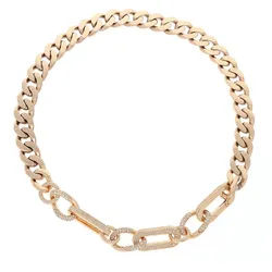 Swarovski Kette mit Anhänger goldfarben