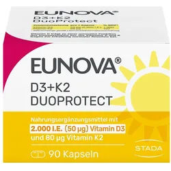 EUNOVA DuoProtect Vitamin D3+K2 2000IE/80UG 90 St