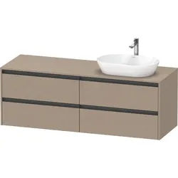 Duravit Ketho.2 Konsolenwaschtischunterbau wandhängend Leinen Matt 1600x550x568 mm - K24899R75750000 K24899R75750000