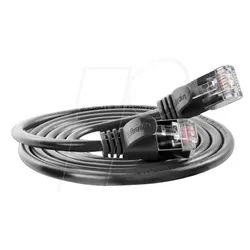 SLIM SL6 2 SW - Cat.6 SLIM-Light-Kabel, U/FTP, 2 m, schwarz