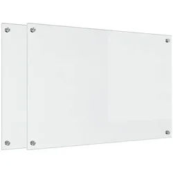 vidaXL Küchenrückwand 90 x 60 cm Spritzschutz Küchenrückwand Transparent 90x60x08 cm Gehärte weiß