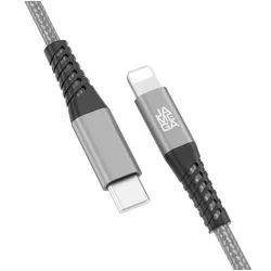 JAMEGA USB-C zu Iphone Kabel 480M 60W - verschiedene Farben - 0,5m - 3m USB-Kabel, USB Typ C, 8-Pin Stecker - kompatibel mit Iphone (50 cm) grau