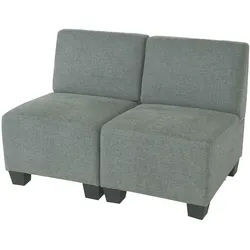 2-SITZER SOFA COUCH MODULAR Grau