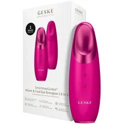 GESKE German Beauty Tech Augen-Roll-on SmartAppGuidedTM Warm & Cool Eye Energizer 6 in 1, 2-tlg., Gerät inkl. kostenloser APP (SmartAppGuided Device), Mit der GESKE App erhältst Du deine personalisierte Hautpflegeroutine. rot