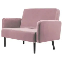meet 2-Sitzer-Sofa »Lisboa« mit Samtbezug pink, 124x83x55 cm