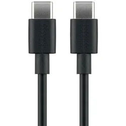USB-C auf USB-C Lade- und Synchronisationskabel passend für Geräte mit USB-C Anschluss, Farbe schwarz