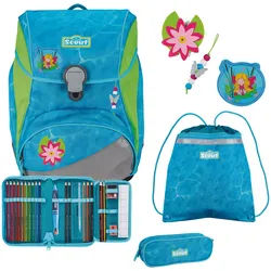 Scout Alpha Schulranzen-Set 4-teilig DIN Water Lily