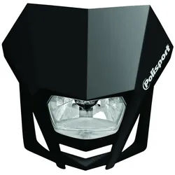 POLISPORT LMX Schwarze Scheinwerferplatte, schwarz