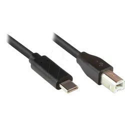 GC 2510-CB018 - USB 2.0 Kabel, C Stecker auf B Stecker, 1,80 m