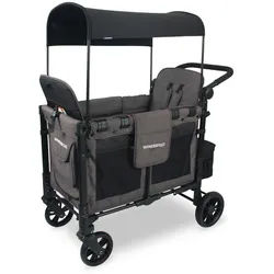 Wonderfold Bollerwagen , Grau, Schwarz , Metall, Textil , 113.03x137.16x63.50 cm , UV 50+ , Freizeit & Co, Gartenspielzeug, Bollerwagen