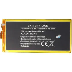 Akku passend für Huawei Ascend P8 Max Li-Polymer 3,8V 4360mAh 16,6Wh built-in ohne Werkzeug