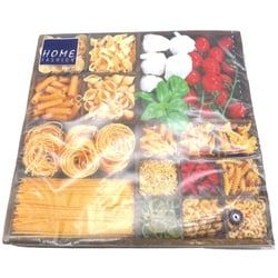 Home Fashion 20 Stück Motivservietten Nudelplattemotiv 33x33 cm 3-lagiges Pap...