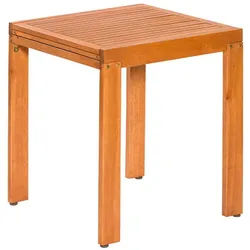 Gardenson Balkontisch , Naturfarben , Holz , Eukalyptusholz , massiv , 65x77.5x130 cm , FSC Mix , ausziehbar , Gartenmöbel, Gartentische, Balkontische