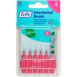 TePe Interdentalbürsten 0,4 - 0,6 mm pink Zahnbürste 6 St 6 St Zahnbürste