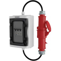 CEE Adapter 32A Stecker auf 32A Kupplung mit Sicherung C32 Doktorvolt DV-2537-AZ-32A