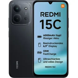 Xiaomi Redmi 15C 128 GB / 4 GB - Smartphone - midnight black Smartphone (6,9 Zoll) schwarz