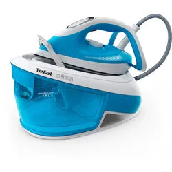 Tefal Express Airglide SV8002 Dampfbügelstation, Blau/Weiß