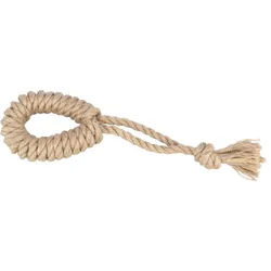 TRIXIE Spieltau mit Ring, Hanf / Baumwolle, 32 cm