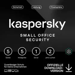 Kaspersky Small Office Security 2026 ? 1 Server + 5 Geräte + 5 Mobile - 2 Jahre, Download