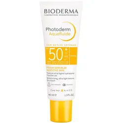 Bioderma Photoderm Aquafluide LSF50+ ungetönt - Feuchtigkeitsspendender, mattierender Gesichtssonnenschutz mit einer leichten Aqua-Textur Gesichtscreme 04 l