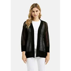 Milano Italy Cardigan mit Lochmuster schwarz M