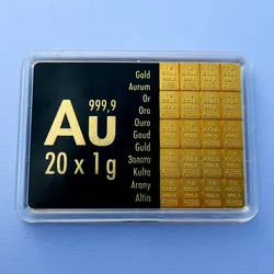 Goldtafel 20 x 1g Au International (Motivbox)