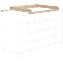 Paidi Wickelaufsatz , Weiß, Eichefarben , Holzwerkstoff , 141.2x9.4x78.7 cm , Blauer Engel, Goldenes M , Babymöbel & Kindermöbel, Babyzimmer, Wickelkommoden & Zubehör, Wickelaufsätze