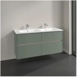 Villeroy und Boch Collaro Waschtischunterschrank C14700AF 126,1x61x48cm, Waschbecken mittig, soft green
