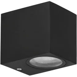 AUßENWANDLEUCHTE , Schwarz , Metall , 9x8x6.5 cm , RoHS, Europäischer Sicherheitsstandard , Lampen & Leuchten, Leuchtenserien