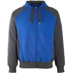 MASCOT Wiesbaden Kapuzensweatshirt mit Reißverschluss UNIQUE Kornblau / Schwarzblau 3XL - 50566-963-11010-3XL - Kornblau / Schwarzblau