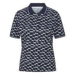 Le polo imprimé vagues avec petits logos BASLER bleu
