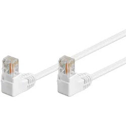 Goobay CAT 5e Patchkabel 2x 90° gewinkelt, U/UTP, weiß