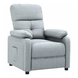 vidaXL Relaxsessel, Sessel Hellgrau Stoff