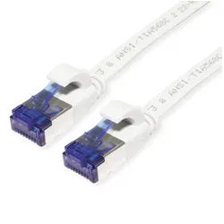 VALUE Patchkabel Cat.6A (Class EA) FTP LAN-Kabel, RJ-45 Männlich (Stecker), RJ-45 Männlich (Stecker) (50.0 cm), extra-flach weiß