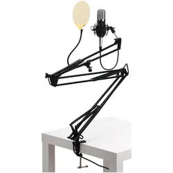 Pronomic CM-22 Radioshow Bundle inkl. Popschutz gold & Mikrofonarm