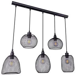 GLOBO LIGHTING Hängeleuchte, Leuchtmittel nicht inklusive, Vintage Käfig Hängeleuchte Gitter Pendelleuchte Metall schwarz