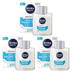 Nivea After-Shave Balsam Sensitive Cool After Shave BALSAM, 100 ml, 3-tlg.