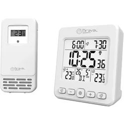LCD Funk-Wetterstation mit Außensensor Wecker Funkuhr Kalender Datum 2 Alarme - 4-MV5832-1
