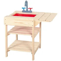 Sand- UND Wassertisch , Naturfarben , Kunststoff , Tanne , 56x38x52 cm , unisex , Freizeit & Co, Gartenspielzeug, Sandspielzeug