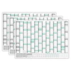 LYSCO Wandkalender XXXL Wandplaner 2026 / 2025 + 2026 DIN B0 Format (1,4 x 1,0 m) türkis, Kalender mit extra großen Tageskästchen und aus sehr stabilem Bilderdruckpapier, Schulferien, Jahresvorschau Folgejahr Plakatkalender gerollt