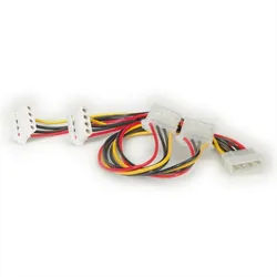 ROLINE Y-Kabel 4 pol. HDD / 4x 4 pol. HDD (abgewinkelt) Computer-Kabel, Molex 4-pin (BIG) Männlich (Stecker), Molex 4-pin (BIG) Weiblich (Buchse) (45.0 cm) bunt