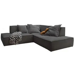 ECKSOFA SAMU Anthrazit Webstoff