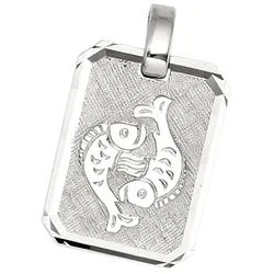 JOBO Sternzeichenanhänger Anhänger Sternzeichen, 925 Silber rhodiniert achteckig silberfarben