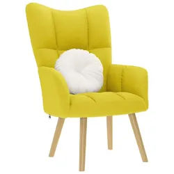 vidaXL Relaxsessel, Relaxsessel Hellgelber Stoff