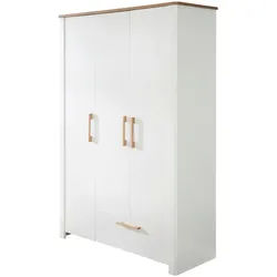 Roba Babykleiderschrank , Weiß, Eiche Artisan , Holzwerkstoff , 138.5x200x54 cm , Babymöbel & Kindermöbel, Babyzimmer, Babyzimmer-Serien