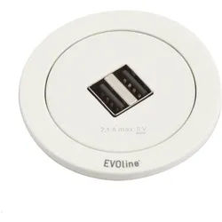 EVOline One mit Doppel USB-Charger in weiß