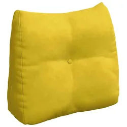 vidaXL Rückenkissen Rücken Kissen Gelb 60 x 24 x 50 cm Samt, 1-tlg. gelb